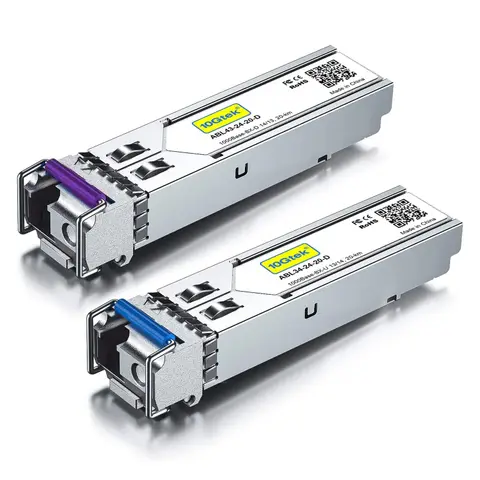 A Pair of 1.25G SFP BiDi 1310 / 1490nm 20 km Single LC SMF optical transceiver