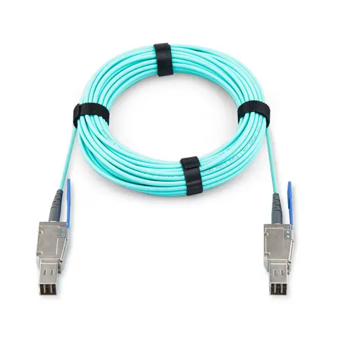 Mini SAS HD SFF-8644 to SFF-8644 AOC Fiber Optic Cable, OM3 MMF