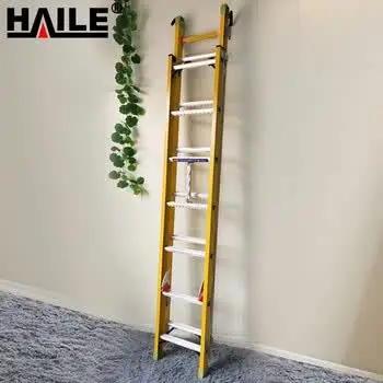 HAILE insulating telescopic height-adjustable engineering ladder single-sided straight ladder 8 m fiberglass JY-08