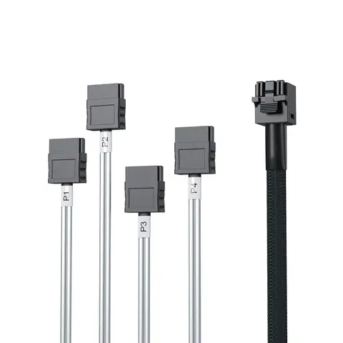 SFF-8643 to (4x) SATA, Straight to Straight, 0.5-m, without shrapnel