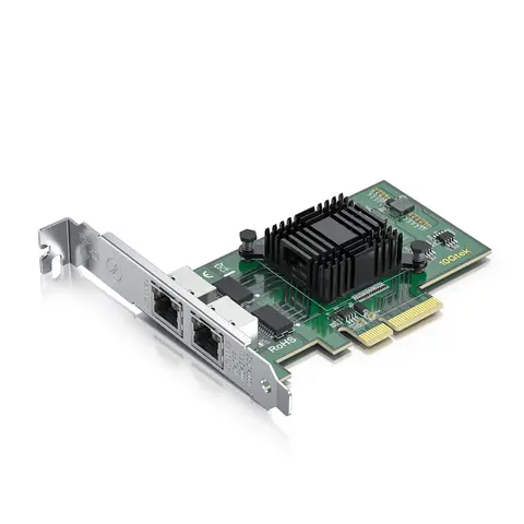 1G NIC, Dual RJ-45 Port, X4 Lane, Intel I350-AM2 Chip, Compare to I350-T2