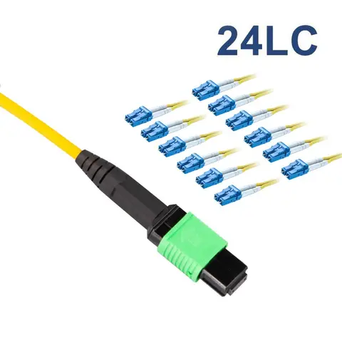 MPO to 24x LC SMF, OS2 (9/125μm) LSZH Fiber Optic Patch Cable