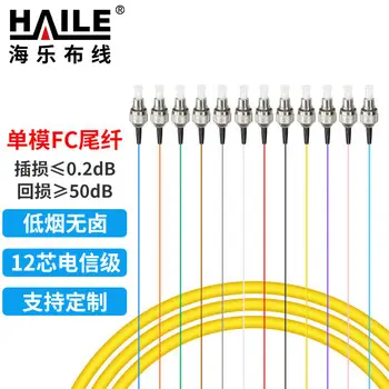 HAILE FC carrier-grade single-mode 12-core bundled pigtail adapter / flange ODF patch panel dedicated 12FC-S1.5