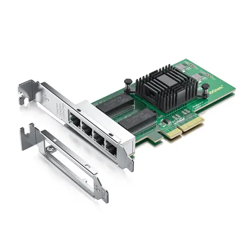 1G NIC, Quad RJ-45 Port, X4 Lane, Intel I350-AM4 Chip, Compare to I350-T4