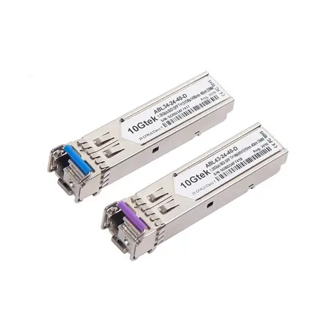 A Pair of 1.25G SFP BiDi 1310 / 1490 40 km Single LC SMF optical transceiver