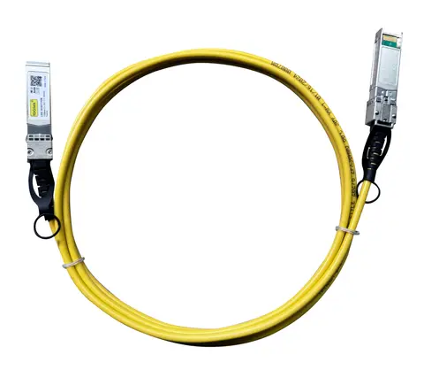 2m 7ft 10G SFP+ to SFP+ copper cable passive DAC copper cable Yellow for