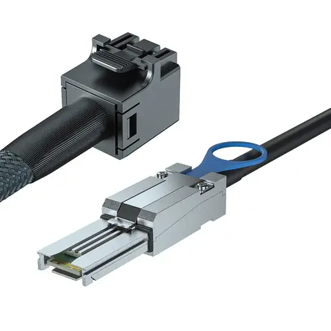 SFF-8643 to SFF-8088 Hybrid SAS Cable 0.5~1 Meter
