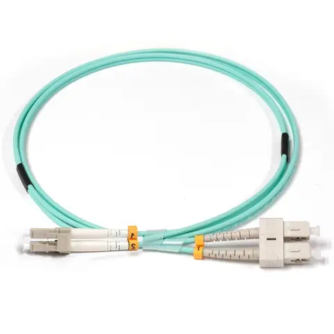 LC to SC, Duplex MMF, OM4 (50/125μm) LSZH Fiber Optic Patch Cable
