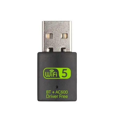 USB WiFi Bluetooth adapter, 600Mbps Dual Band 2.4 / 5GHz Wireless NIC, USB WiFi Dongle for PC / Laptop / Desktop