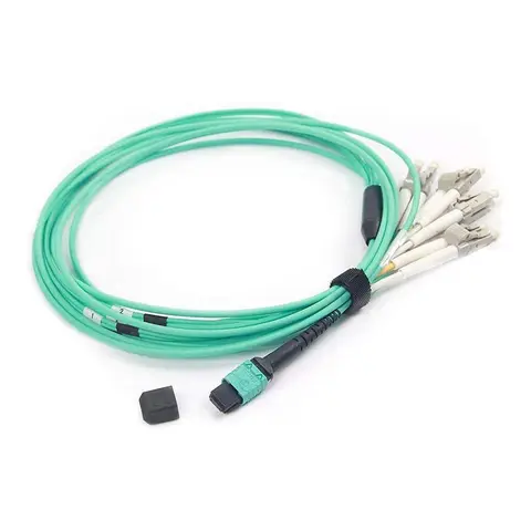 MPO to 8x LC MMF, OM3 50 / 125μm LSZH POLARITY - B Fiber Optic Patch Cable, 0.5m