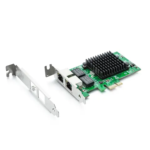 1G NIC, Dual RJ-45 Port, X1 Lane, Intel 82576 Chip, Compare to E1G42ET