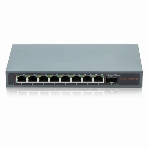 2.5G/10G Switch (8 x 2.5G RJ45 + 10G SFP+), Unmanaged, supports 10/100/1000/2500 Base-T