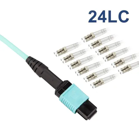MPO to 24x LC MMF, OM4 (50/125μm) LSZH Fiber Optic Patch Cable