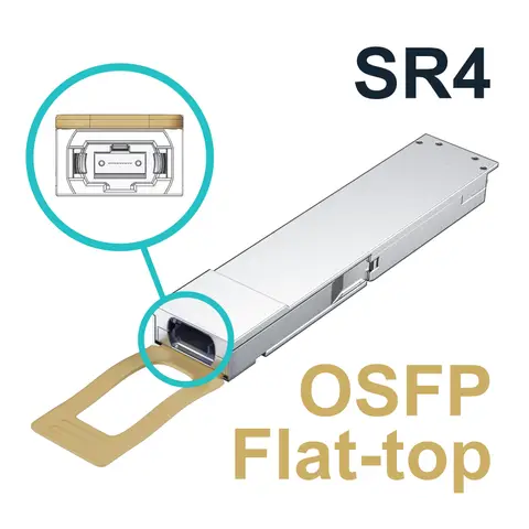 OSFP-RHS Single port optical transceiver, 400G NDR, 850nm MPO12-APC MMF, up to 50m / Nvidia ConnectX-7