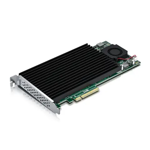 PCIe 3.0 X8 to Quad M.2 NVMe adapter Card, Built-in PEX8724 Controller, Supports Non-Bifurcation Motherboards, 4-port M.2 SSD for 2230 / 2242 / 2260 / 2280 / 22110mm, Only Includes Full-Height Bracket