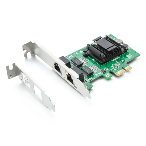 1G NIC, Dual RJ-45 Port, X1 Lane, Intel 82571 Chip