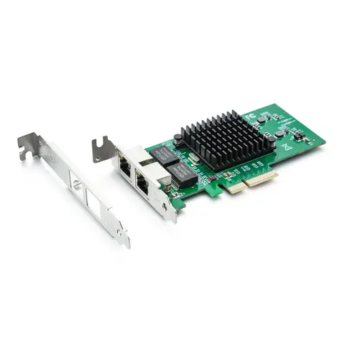 1G NIC, Dual RJ-45 Port, X4 Lane, Intel 82576 Chip, Compare to E1G42ET