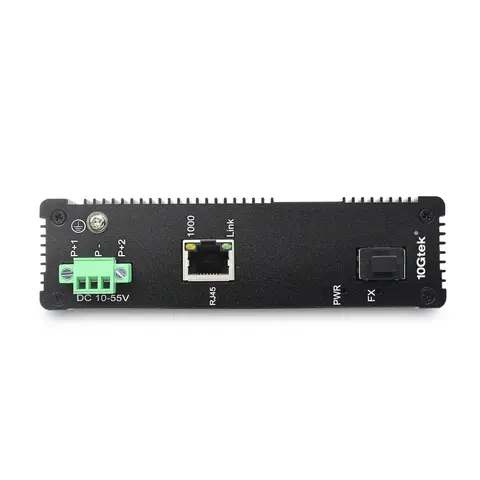 Industrial IP40, 1.25G fiber media converter, G0101i, DIN-Rail Mount power supply is not included