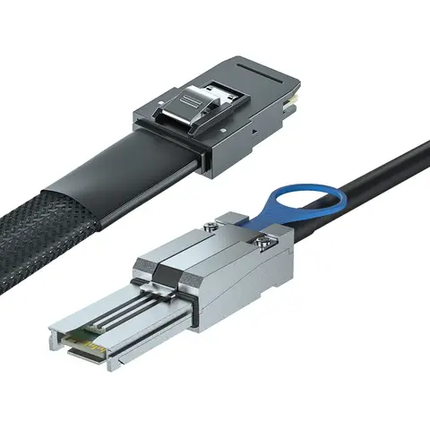 SFF-8087 to SFF-8088 Hybrid SAS Cable 0.5~1 Meter