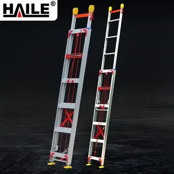 HAILE telescopic height-adjustable engineering ladder TZ-08 single-sided straight ladder 8 m aluminum alloy