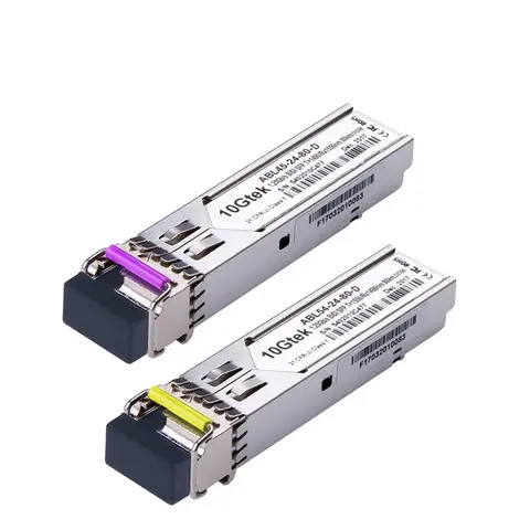 A Pair of 1.25G SFP BiDi 1490 / 1550 80 km Single LC SMF optical transceiver