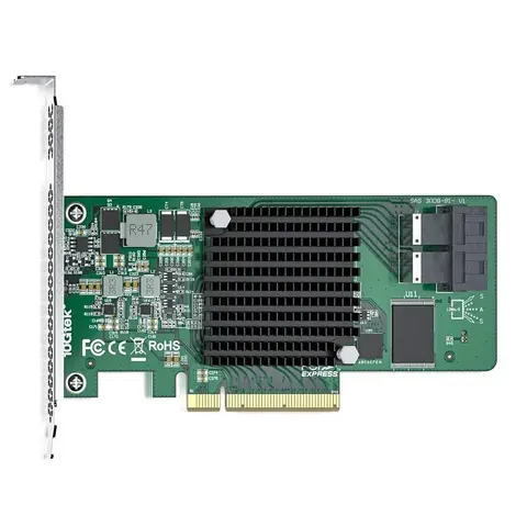 10Gtek HBA card, 8-port (12Gb/s SAS or 6Gb/s SATA), Compare to LSI 9300-8i (IT Mode), (2x) SFF-8643 Connectors, PCIe3.0 X8