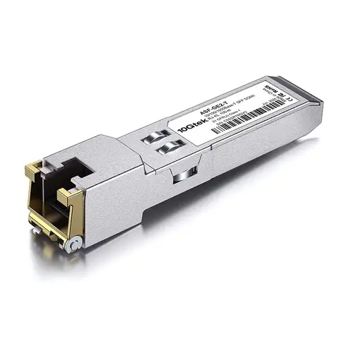 100 / 1000Base-T SFP Copper RJ-45 multi-rate 100m optical transceiver