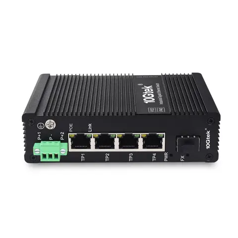 Industrial IP40, 5-Port Gigabit Ethernet Switch, POE 802.3af/at, G0104i-P04, DIN-Rail Mount (power supply is not included)