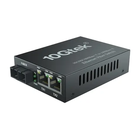 2 RJ45 ports & 1 SC Fiber port fiber media converter, 3 ports 1.25G Desktop Fiber Ethernet Switch, 20 km