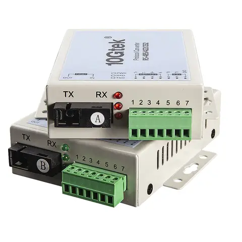 A Pair RS-485 / 422 / 232 to 155M SC Fiber Protocol converter, SMF, 1310nm, 20 km