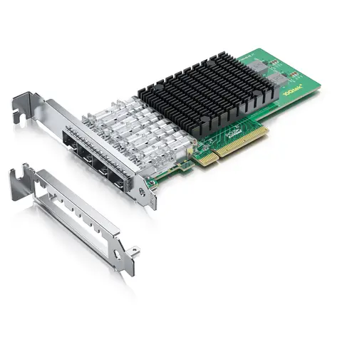 10G NIC, Quad SFP+ Port, X8 Lane, Intel XL710-BM1 Controllers, Compare to Intel X710-DA4