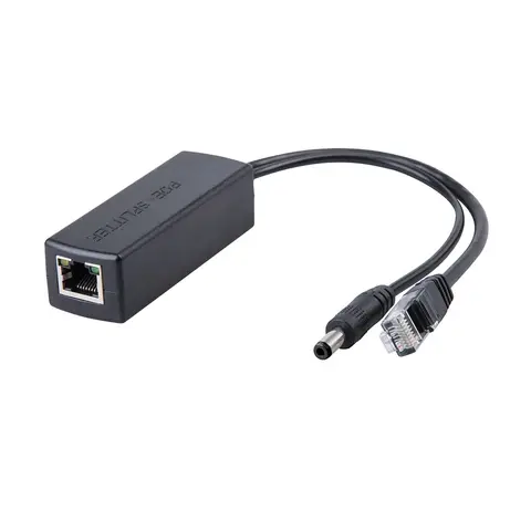 Active POE Splitter adapter, 48V to 12V, IEEE 802.3af / at Compliant 10 / 100 / 1000Mbps up to 100 Meters for Surveillance Camera, Wireless Access Point and VoIP Phone