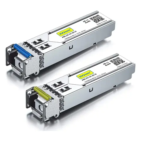 A Pair of 1.25G SFP BIDI 1310 / 1550nm 20 km optical transceiver For fiber media converter