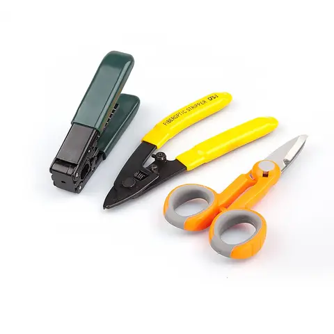 Fiber Tool Kit #2, Fiber Stripping Pliers, Leather Wire Stripper and Kevlar Scissor