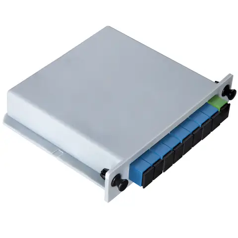 1x8 Fiber Optical PLC Splitter, SC, UPC, Single mode