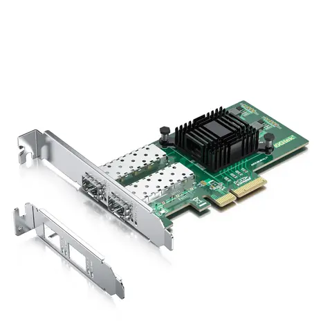 1.25G NIC, Dual SFP SFP Port, X4 Lane, Intel 82576 Chip, Compare to E1G42EF