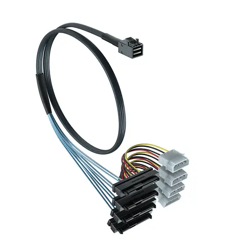 Mini SAS SFF-8643 to 4 SFF-8482 internal SAS 0.5~1 Meter