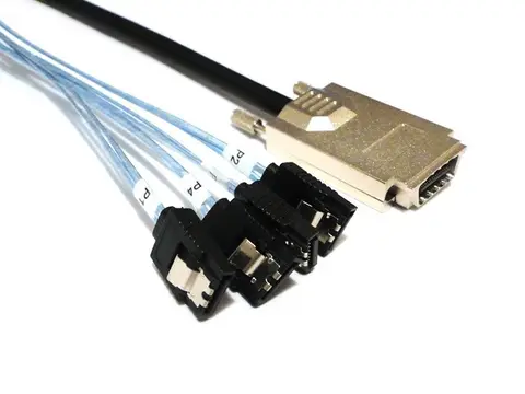 SAS (SFF-8470) to (4) SATA Cable 1M