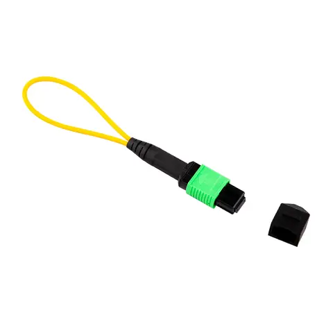 12-core MPO OS2 loopback module Cable for QSFP+ optical transceiver, 2pcs