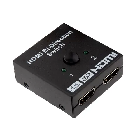 4K HDMI Switch, Bi-Directional Splitter 2 In 1 Out / 1 In 2 Out